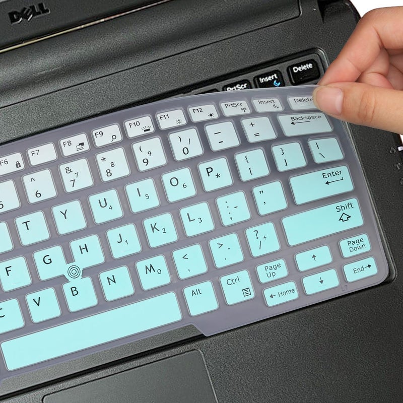 MUBUY-GOL Keyboard Cover for Dell Latitude 5480 5490 7490 5491 E5490 E5491 E5450 E5470 E7450 E7470 7480 E7480, Dell Latitude 13 14 US Keyboard Cover-Mint Green - Image 5